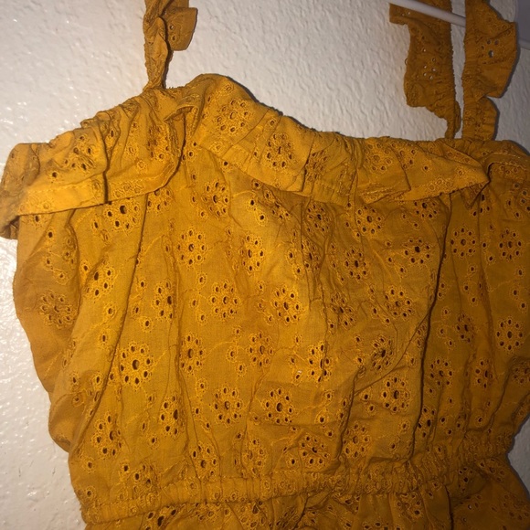 Gold 100% Cotton Crop Tank - Picture 2 of 2